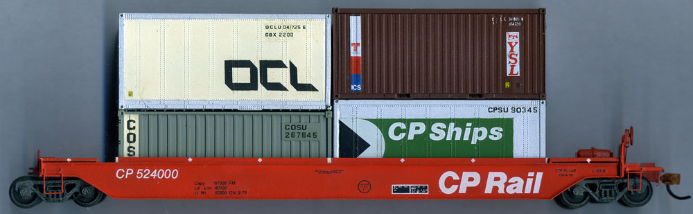 [CP Rail 3-platform Double-Stack Container Car]