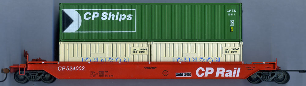 [CP Rail 3-platform Double-Stack Container Car]