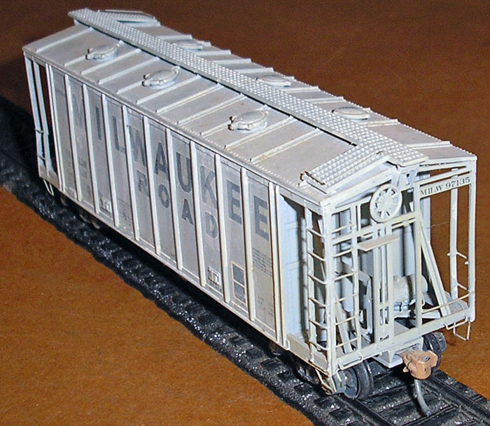 Milwaukee Road 40' Airslide 1-Bay Covered Hopper]