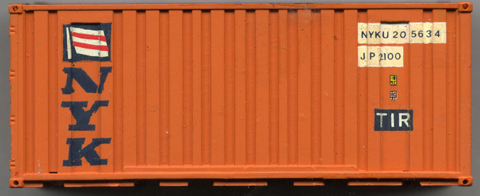 [Nippon Yusen Kaisha 20' Corrugated-Side Container #205634]